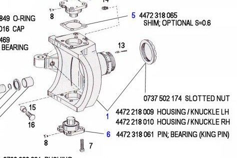 S130W-3 STEERING KNUCKLE LH-RH DEAWOO